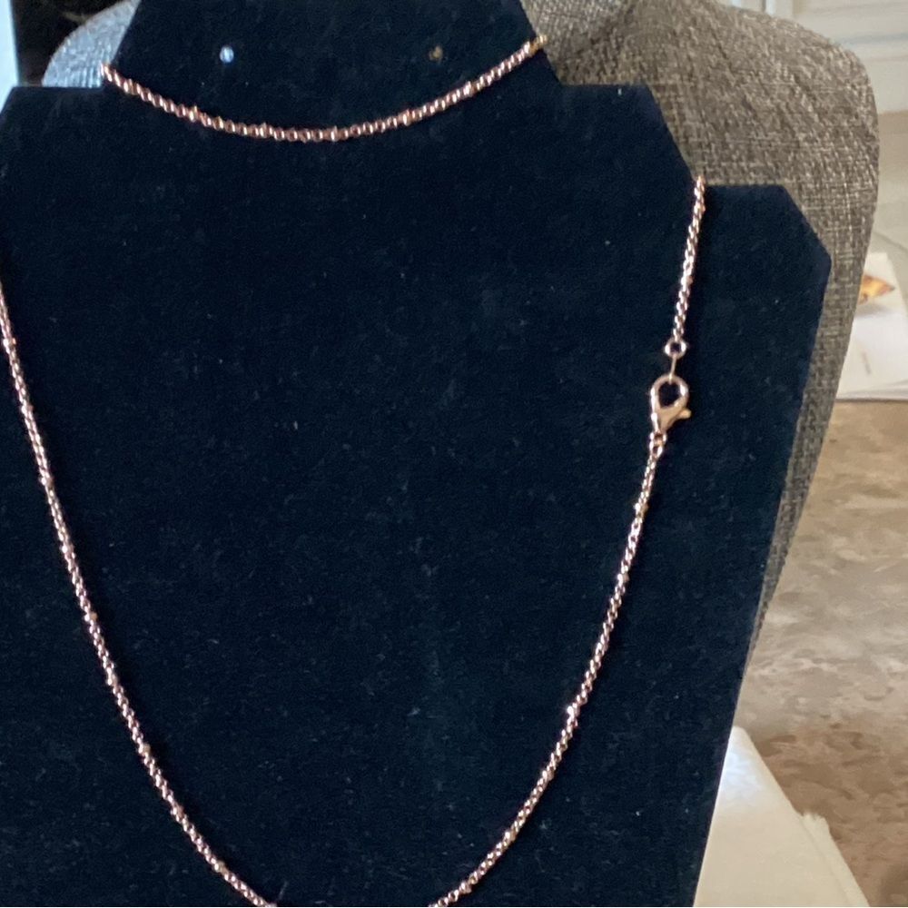 NWOT Goldtone 3.1mm width Beaded Necklace and Bracelet Set